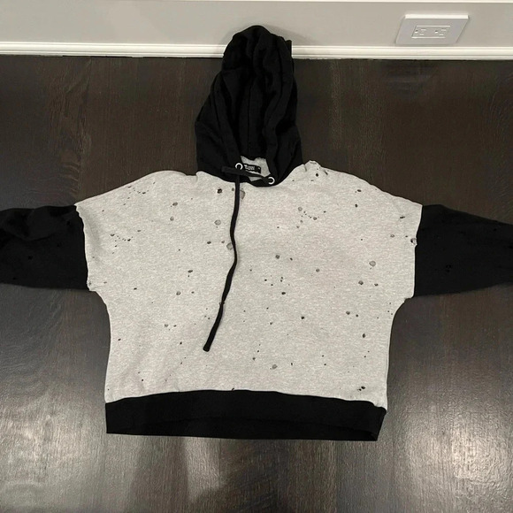 Michael Lauren Distressed Boxy Sweatshirt - Picture 2 of 8